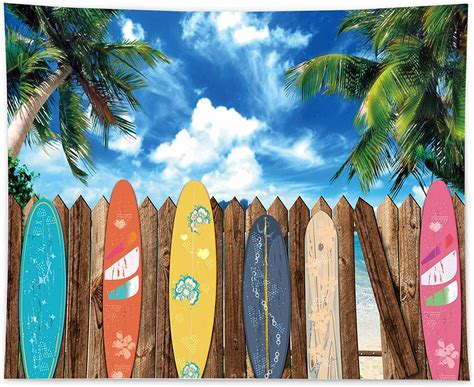 Amazon Com Funnytree X Ft Summer Surfboard Beach Themed Party Photography Backdrop Surfs