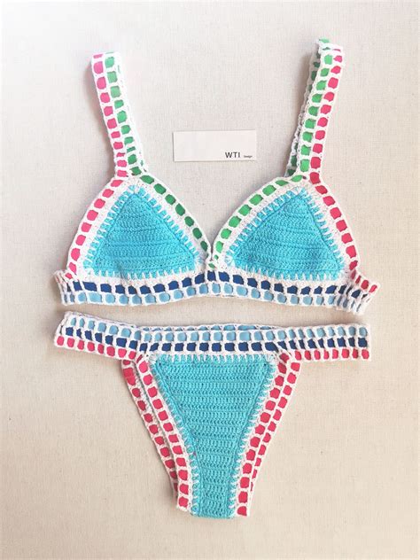 reversible neo crochet bikini set w t i design crochet bikini set crochet bathing suits