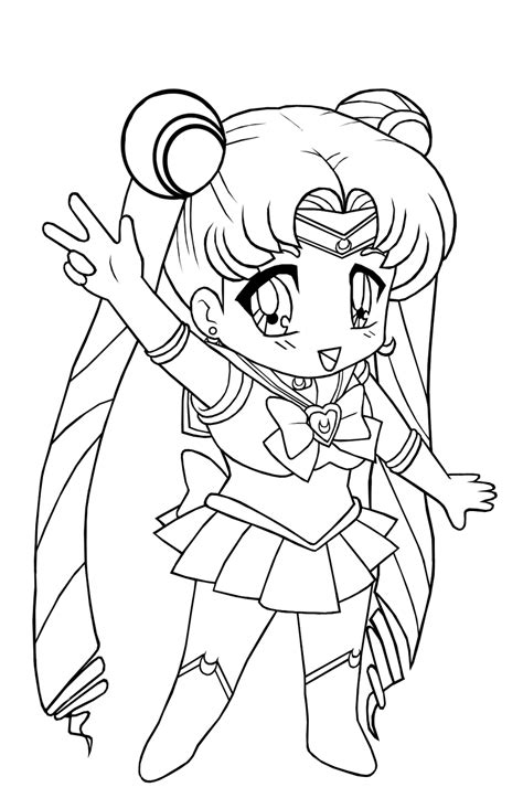Anime Coloring Pages Printable Sailor Moon Coloring Pages Moon