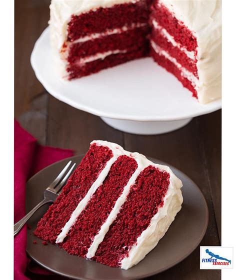 Cut cooled cake into three. Red Velvet Cake with Cream Cheese Frosting | Velvet cake ...