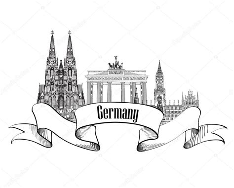 Germany Label Travel Germany Symbol Famous German Architectural