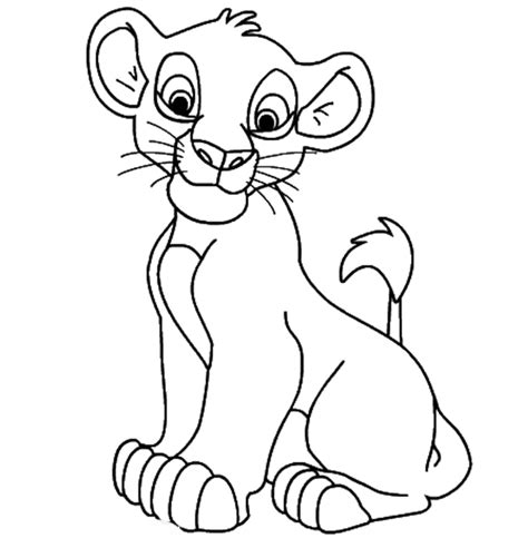 More than 14,000 coloring pages. Lion King Coloring Pages Simba at GetDrawings | Free download