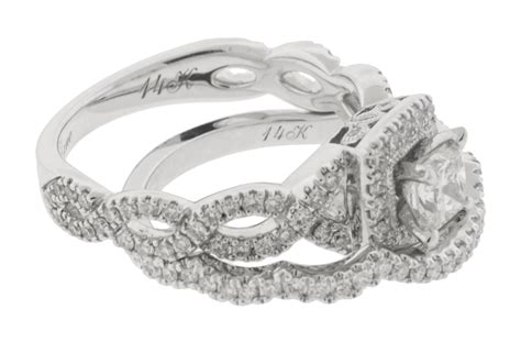 Neil Lane Princess Cut Halo Engagement Set New York Jewelers Chicago