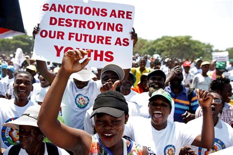 South Africans March Calling For Lifting Of Sanctions Against Zimbabwe