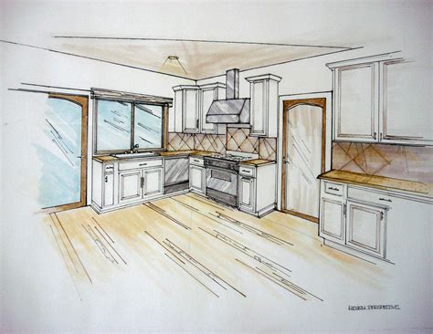 Line drawing on graph paper sketchup perspective black and white. Suzy Kloner Design: Kitchen Before and After