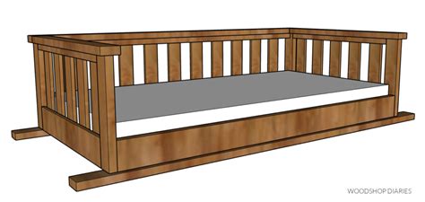 Diy Porch Swing Bed Printable Building Plans In Twin And Crib Bed Sizes