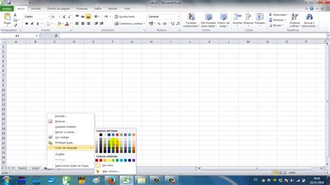 Excel B Sico C Mo Cambiar El Color De La Etiqueta De Una Hoja