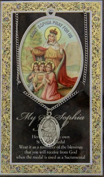 St Sophia Faith Hope Love Necklace In Pewter With Bi Fold Prayer