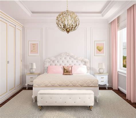 Luna Chandelier In Gold 4 Light Bedroom Decor Bedroom Interior