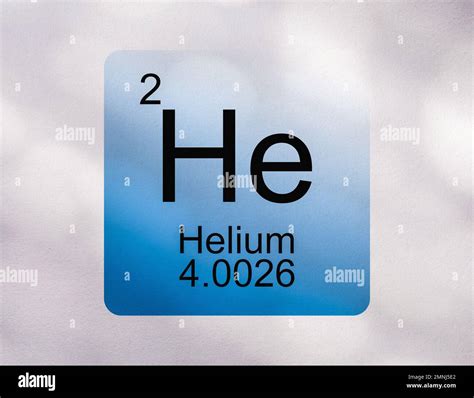 Helium Symbol Against White Background Stock Photo Alamy