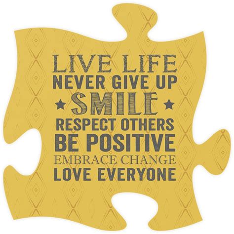 You mean the world to me: Live Life Quote Puzzle Piece | Life quotes to live by ...