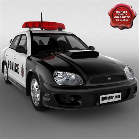 Subaru Impreza Police Car 3d Model