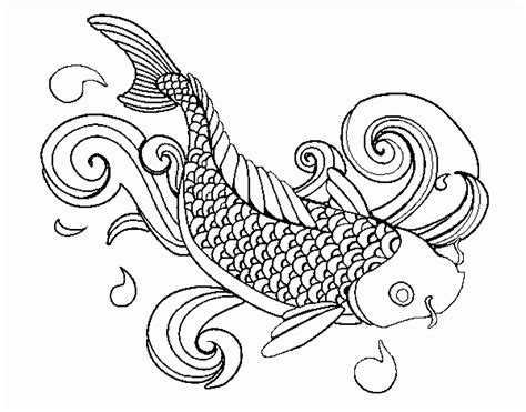 Koi Coloring Pages - Coloring Home
