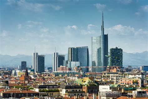 Milan Skyline With Modern Skyscrapers Pde