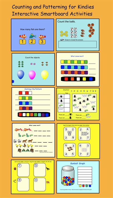 Interactive Smartboard Activities Kindergarten Counting And Patterning