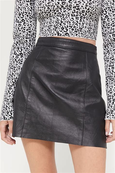 Vintage Leather Skirt Urban Outfitters