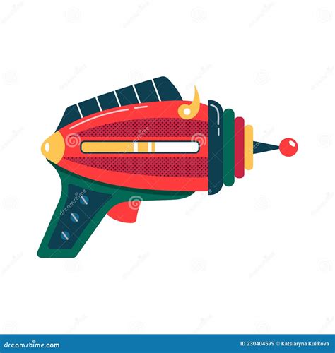 Blaster Vector Illustration Space Gun Cartoon Weapon Stock Vector