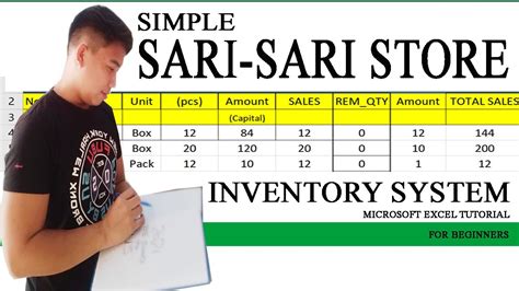 Sari Sari Store Inventory System Using Microsoft Excel Youtube