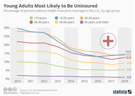 An Infographic Health Care Coverage By Age Category