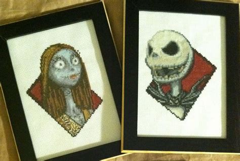 Jack Skellington And Sally Cross Stitch Patterns Set Of Two Etsy