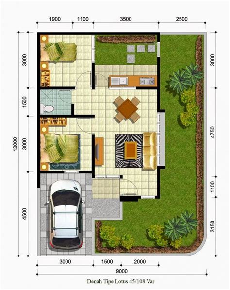 Bentuk atap yang menyerupai piramida ini. 60 Kumpulan Desain Rumah Sederhana di 2020 | Denah rumah ...