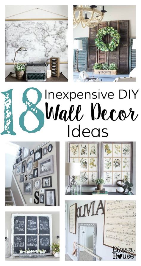 18 Inexpensive DIY Wall Decor Ideas - Bless'er House