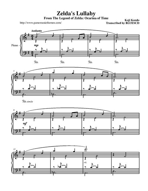 Click the tab above to enlarge. Game Music Themes - The Legend of Zelda: Ocarina of Time Sheet Music