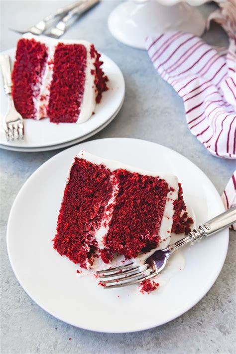 So when thinking of a few holiday recipes, i realized i don't. An image of a piece of soft, tender, moist, classic red ...