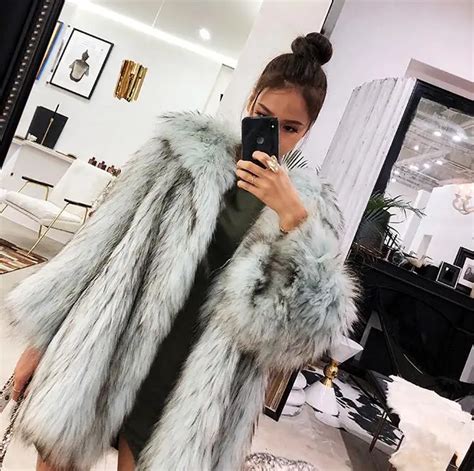 reroyfu new real natural fur jackets genuine raccoon fur coat women s knitted furs outerwear