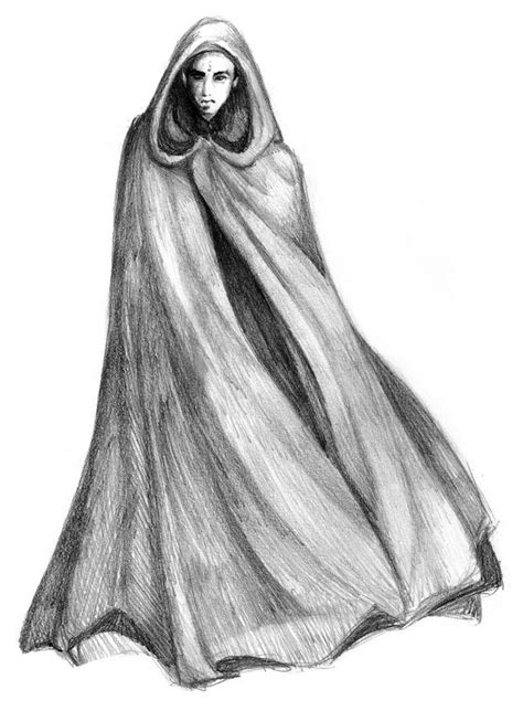 Long Cloak Drawing See More Ideas About Drawing Clothes Drawing