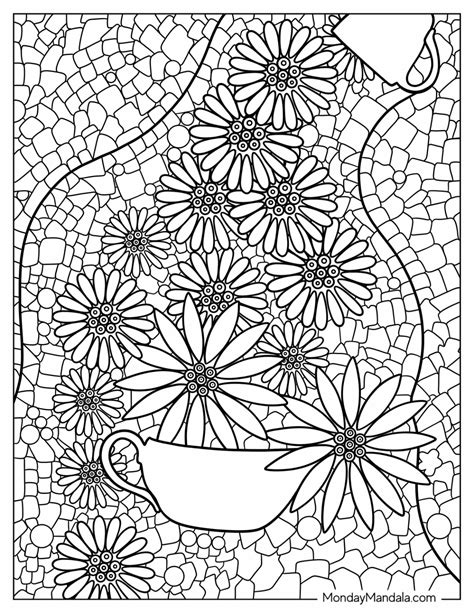 Mesmerizing Mosaic Coloring Pages For Adults Relaxing And Creative