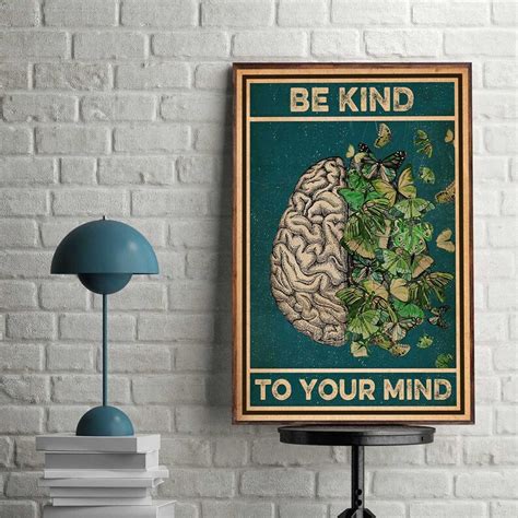 Be Kind To Your Mind Poster Mental Health Awareness Poster Etsy