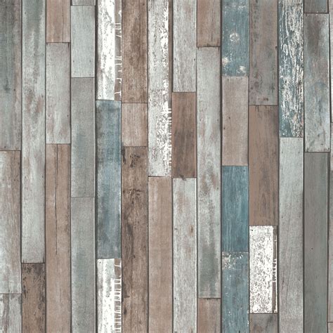 Wooden Effect Wallpaper Distressed Panels Logs Planks Rustic Ebay