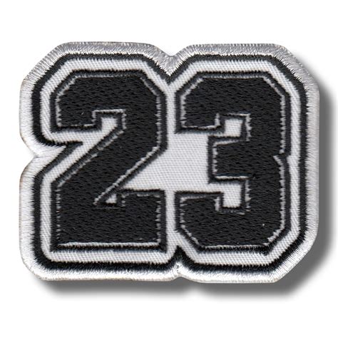 Number 23 Embroidered Patch 6x6 Cm Patch