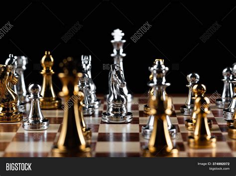 Gold Silver Chess Image And Photo Free Trial Bigstock