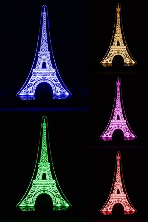 Eiffel Tower Led Lamp Night Light Eiffel Tower Acrylic Sign