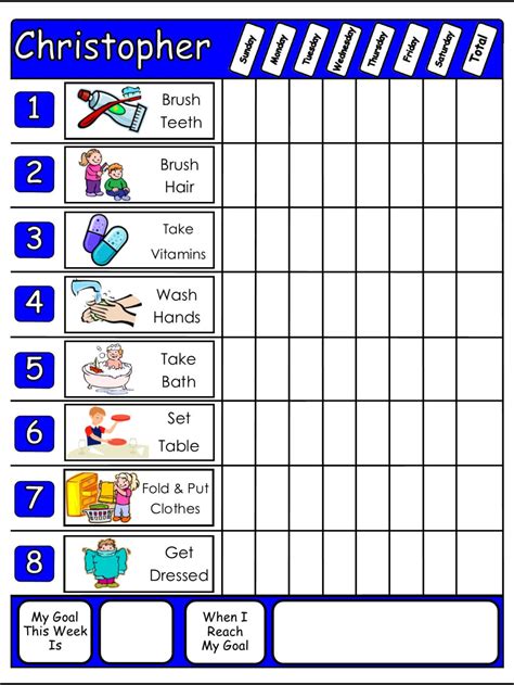 Chore Chart Wmoveable Chores For Multiple Kids 1 2 Or 3