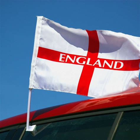 Download England Flag On Window Car Wallpaper