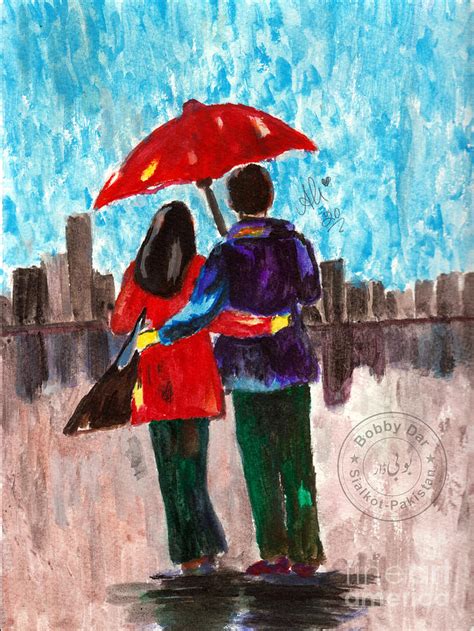 Monsoon Romance Painting By Bobby Dar Fine Art America