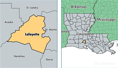 Lafayette Parish Louisiana Map Of Lafayette Parish La