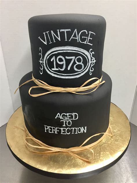 Chalkboard Vintage Aged To Perfection Dad Birthday Cakes Vintage