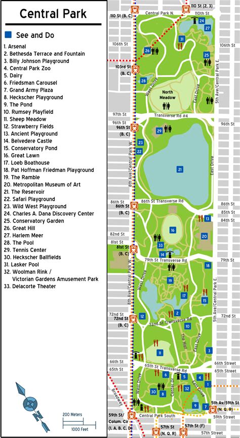 Central Park Attractions Map New York Travel New York City Vacation New York City Travel