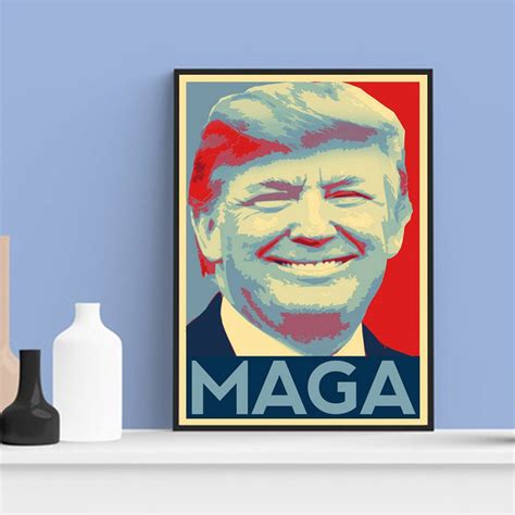 President Donald Trump Pop Art Illustration American Etsy