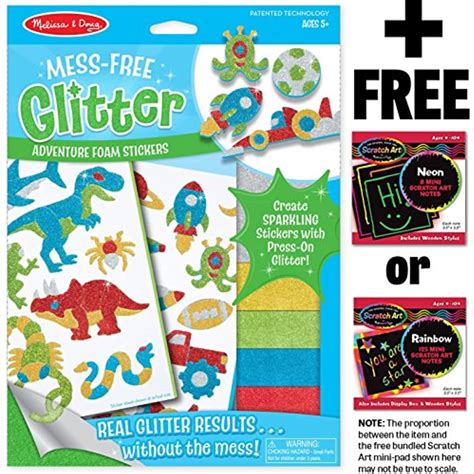 Melissa And Doug Adventure Foam Stickers Mess Free Glitter Series And 1