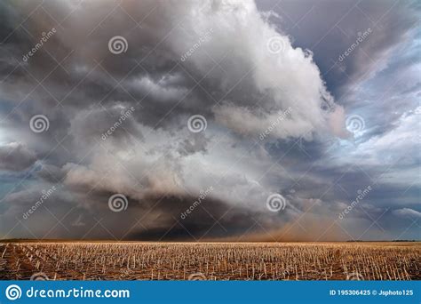 Severe Thunderstorm With Wind And Blowing Dust Stock Image Image Of