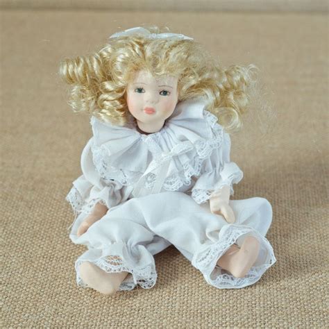 vintage porcelain doll with blond curls jointed etsy vintage porcelain dolls porcelain