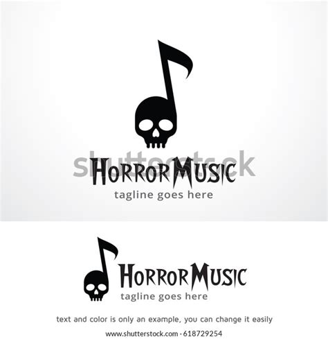 Horror Music Logo Template Design Vector Emblem Design Concept