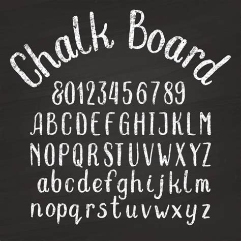 Chalkboard Lettering Alphabet Illustrations Royalty Free Vector
