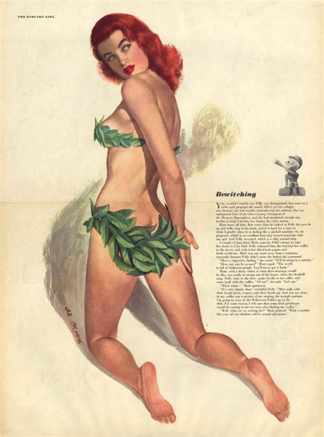 Al Moore Esquire Pin Up 10 1948 Bewitching Redhead Bikini Made Of