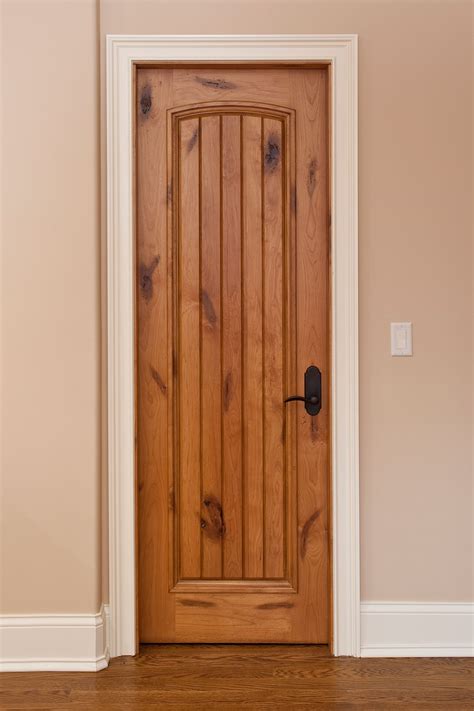 Interior Door Custom Single Solid Wood With Light Knotty Alder